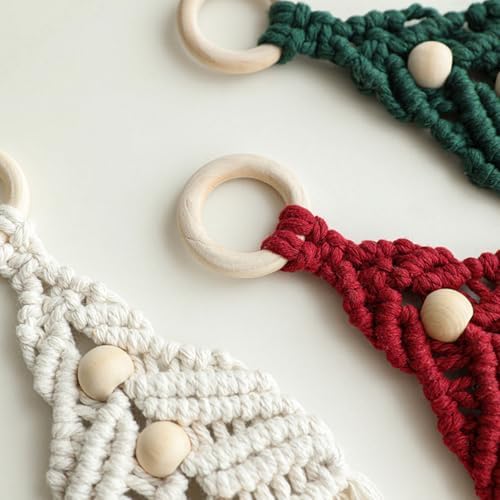 Macrame Kit for Beginners with Step by Step Video Tutorials DIY Christmas Tree Wall Hanging Craft Kit for Adults Kids Family Festive Holiday Activity Creative Boho Home Decor Unique Gift Idea (A) - Image 6