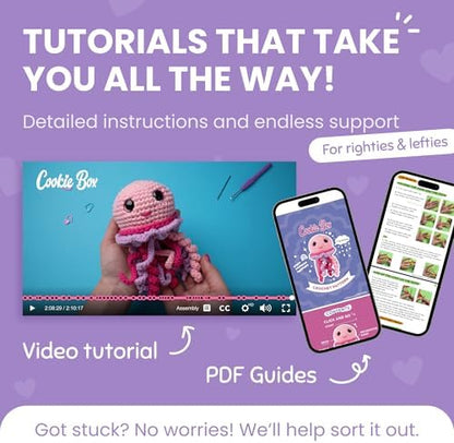 Cookie Box Crochet Kit for Beginners, Jellyfish Jenny - Image 4
