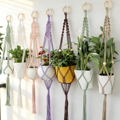 BUFANTL Macrame Kit for Beginners, 4-in-1 Plant Hanger Set - DIY Hanging Planter Craft Kit with 3 Tutorials for Home & Garden Decor, Ideal Handmade Gift - Image 3