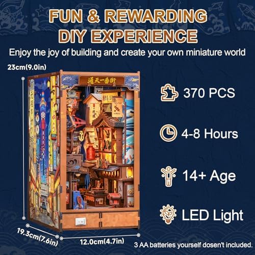 Cutefun Book Nook Kit - DIY Miniature Japanese Osaka Shinsekai Alley - Image 2