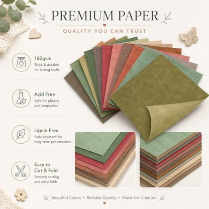 Aesthetic Paper Pad for Journaling 6x6 Double Sided, Warmth Patterned Paper Pack - Decorative Craft Cardstock & Scrapbooking Supplies for Card Making, Junk Journal Ephemera, Mini Albums - Image 5