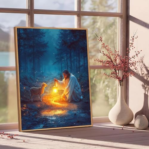 Jesus Paint by Numbers Kit for Adults Framed Canvas 12X16 in, Frameworkless - Image 2
