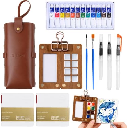 KEAXY - Travel Watercolor Set - Mini Paint Set - Portable Watercolor Kit by Unknown