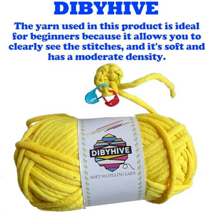 DIBYHIVE Crochet Kit for Beginners,Complete Video Tutorials,6Inches Chick Crochet Kit,Includes Explanations of Basic Crochet Stitches - Image 4