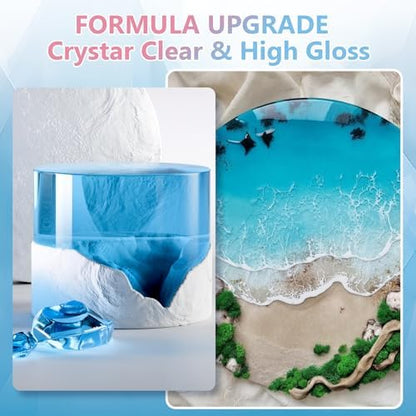 KISREL 1 Gallon Epoxy Resin Kit, No Yellowing Crystal Clear Resin for Art - Image 2