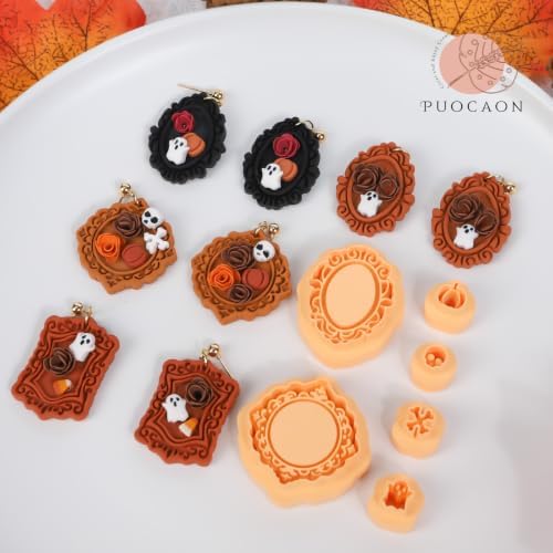 Puocaon Halloween Frame Polymer Clay Cutters for Jewelry Earring Making - Image 5
