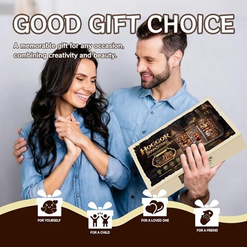 Book Nook Kit Vintage Library 3D Wooden Puzzle with Openable Door - Image 6