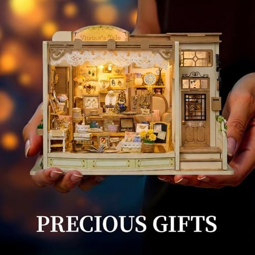 CUTEROOM DIY Miniature House Building Kit, Dollhouse Kit for Adults, Realistic Mini House Building Model Kit, Creative Crafts Home Decor Gift - Vitrine's Tale - Image 6