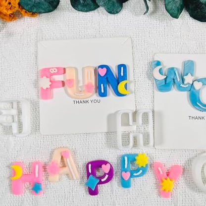Xaekicr Alphabet Polymer Clay Cutters: 26 Pcs, Letter Designs for Polymer Clay Jewelry,Letter Clay Molds for DIY Custom Clay Earrings - Image 6