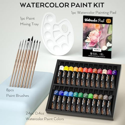 Nicpro Watercolor Paint Set for Adults, 24 Colors Watercolor Tube Set - Image 5
