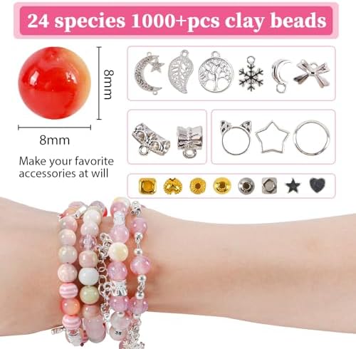Glass Beads for Jewelry Making, 18 Colors Glass Beads for Bracelets Making kit Including 2-8mm Bead spacers/Lava Beads/Stone Rock DIY Jewelry Making Supplies for Adults, Bracelets Earring Making kit - Image 3