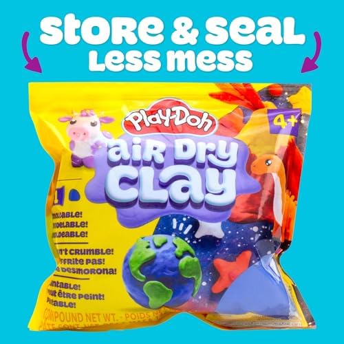 Play-Doh Air Dry Clay Bundle, 4 Squishy Air-Dry Clays in 4 Colors, Arts and Crafts Supplies, Modeling Clay, Fun Activities, Sculpting and Pottery for Kids - Image 4