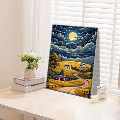 ATDMS Landscape Paint by Numbers Kit for Adults with Frame, 8x12 Inch - Image 7