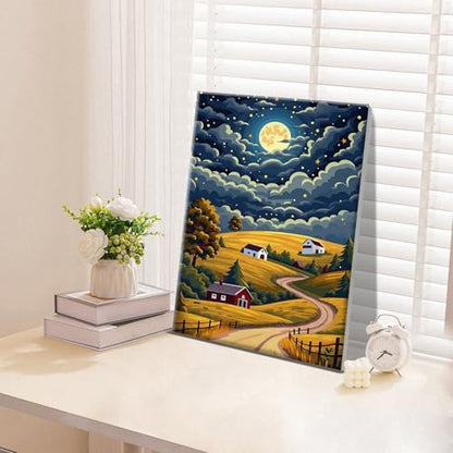 ATDMS Landscape Paint by Numbers Kit for Adults with Frame, 8x12 Inch - Image 7