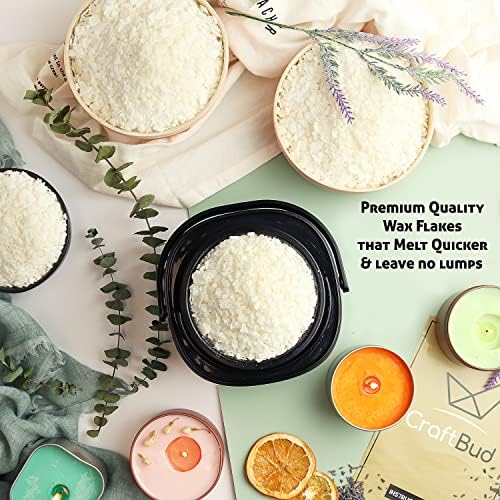 CraftBud Soy Candle Making Kit, Candle Making Supplies Kit for Adults & Kids, 1Lb Soy Wax for Candle Making, 16 PC DIY Candle Making Kit for Adults Includes Electric Wax Melter, Candle Wicks & More - Image 4