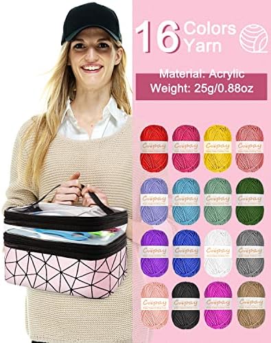 Coopay Crochet Kit for Beginner, Crochet Starter Kit with Portable Case - Image 4