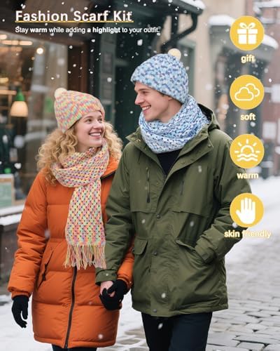 Katech Crochet Kit for Beginners w/Step-by-Step Instruction for Hat, Scarf - Image 6