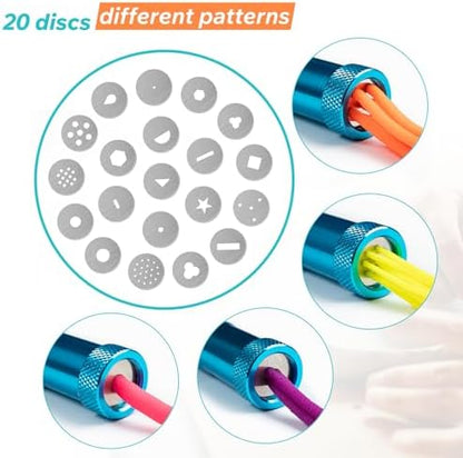 Polymer Clay Tools, Clay Extruder, Sugar Paste Extruder, Cake Fondant Tool Set for Decorating, Ceramics & Pottery Clay Extruders Mixers & Presses (Blue) - Image 2