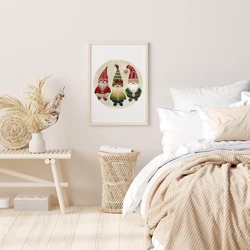 Huacan Embroidery Kits for Adults Beginner DIY Cross Stitch Stamped Christmas Pattern Stitching Sewing Kit 1 Piece 7.8 x 7.8 Inch (Santa Claus) - Image 3