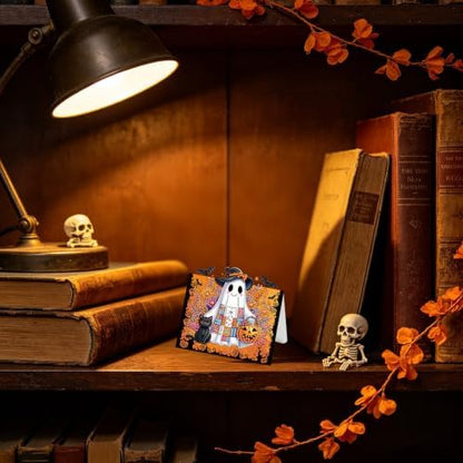 6PCS Halloween Easel Diamond Art Greeting Cards Kit - Image 6