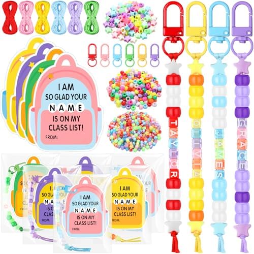 Suncalla 984 Pcs 24 Set Back to School Keychain Making Kit DIY Bead Craft by Unknown