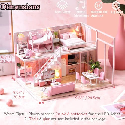 DIY Miniature Dollhouse Kit with Furniture Plus Dust Proof & Music Movement - Image 4