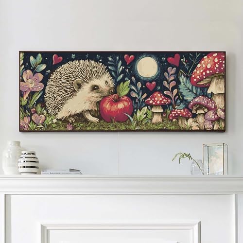 VAIIEYO Paint by Numbers Kit for Adults Hedgehog, Animal Paint by Numbers, Large Size Painting Kit Canvas Drawing Paintwork for Beginner Arts Craft for Home Wall Decor 12x31 inch(Without Frame) by VAIIEYODiamondPainting