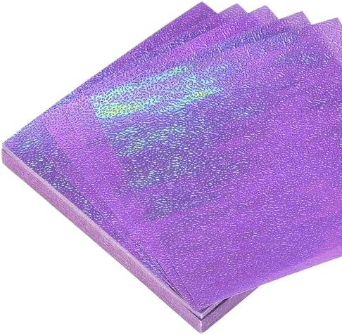 MECCANIXITY 100 Sheet Glitter Origami Paper 4x4 Inch Shiny Sparkly Square Folding Sheet 10x10cm Iridescent Paper for DIY Art, Craft Decor, Dark Purple by MECCANIXITY