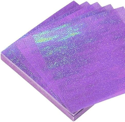 MECCANIXITY 100 Sheet Glitter Origami Paper 4x4 Inch Shiny Sparkly Square Folding Sheet 10x10cm Iridescent Paper for DIY Art, Craft Decor, Dark Purple by MECCANIXITY