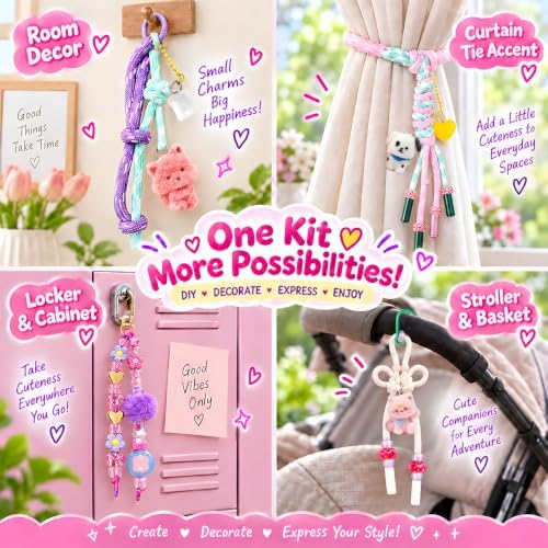 AGENTLAN Bag Charm Kit, DIY Key Chain Making Kit with Paracord - Image 5