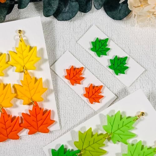 Xaekicr Polymer Clay Cutters Maple Leaf Set – 2PCS Fall Leaf Clay Earring Cutters for Polymer Clay Jewelry, Autumn Theme Clay Tools and Cutters for Earrings, Crafts and Seasonal DIY - Image 4