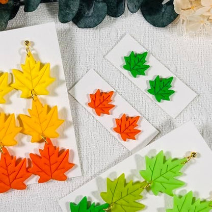 Xaekicr Polymer Clay Cutters Maple Leaf Set – 2PCS Fall Leaf Clay Earring Cutters for Polymer Clay Jewelry, Autumn Theme Clay Tools and Cutters for Earrings, Crafts and Seasonal DIY - Image 4