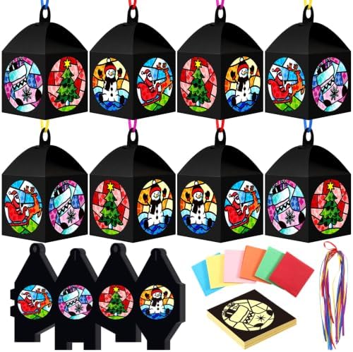 Maitys 16 Sets Christmas Snowman Paper Lantern Suncatcher Craft Kits by Maitys