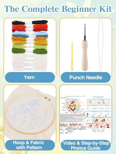 Punch Needle Kit Adults Beginner, Step-by-Step Guide & Video - Image 2