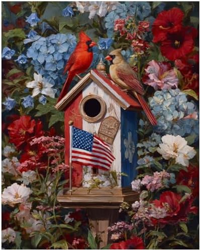 XTCIXAL Paint by Numbers Kit for Adults, Cardinal, 16X20 Inch by XTCIXAL