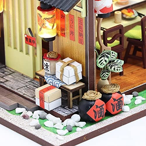 GuDoQi DIY Miniature Dollhouse Kit, Tiny House kit with Furniture, Miniature House Kit 1:24 Scale Japanese Style Shop, Great Handmade Crafts Gift for Birthday Christmas Day - Image 4