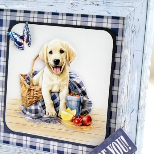 Katy Sue Designs Picnic Pups Die Cut Topper & Decoupage Collection. 4 Sheets of Dog-Themed Square Card Toppers & 4 Sheets of Matching Die Cut Decoupage Sheets for Card Making Supplies & Craft Supplies - Image 5