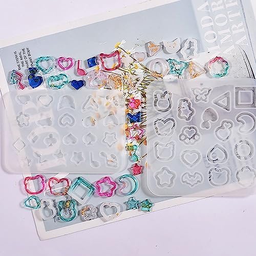 Attuslla Resin Shaker Silicone Molds Earrings Resin Molds Silicone with Glitter for DIY Jewelry Pendant Necklace Ornament - Image 4