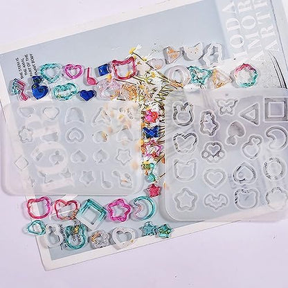 Attuslla Resin Shaker Silicone Molds Earrings Resin Molds Silicone with Glitter for DIY Jewelry Pendant Necklace Ornament - Image 4