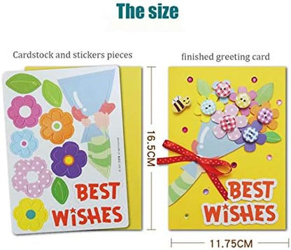 Card Making Kit DIY Handmade Greeting Card Kit for Kids Girl boy, Thank You Card Mother's Day Card Valentine's Card Easter Birthday Christmas Card Art Craft Supplies Set for 3 Years Old and up - Image 5