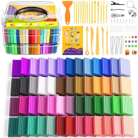 Artpar 52 Colors Polymer Clay Kit,Oven Bake Modeling Clay for Kids Adults by ARTPARencourageKidsexplorationartandcrafts