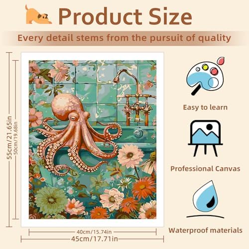 Reivworl Animal Paint by Numbers Kit for Adults Beginner 16×20 inch - Image 4