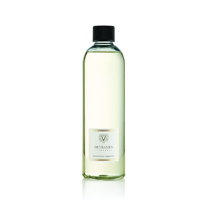 Dr. Vranjes – Magnolia Orchidea Refill 500ml + Double Pack of White Sticks (3 Pieces Bundle) – Luxury Home Fragrance, Made in Italy, Main Scent Floral: Magnolia and Orchid