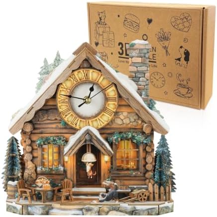 3D Wooden Puzzles for Adults-Wooden House Puzzle Clock-Adult Craft by Cutywood
