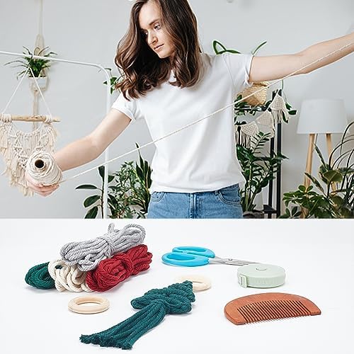INFUNLY 4 Set DIY Macrame Christmas Tree kit Boho Macrame Kits for Adults Woven Macrame Wall Hangings Ornaments Kits for Adults with Instruction and Video Holiday Home Decor - Image 5