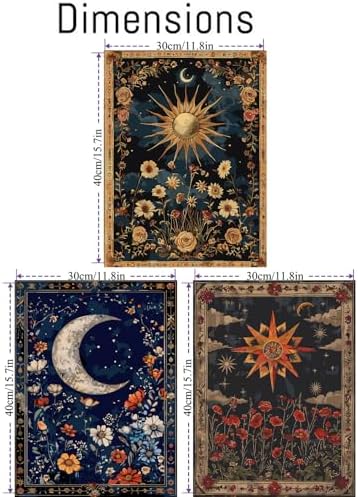 3 pack Sun Moon Stars Paint by Numbers Kit for Adults Beginner 16x12 Inch - Image 4