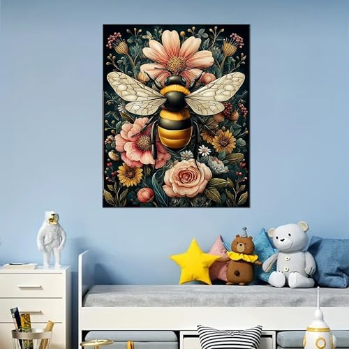 Arttoplus Bee Paint by Numbers Kit for Adults Beginner 16x20 inch - Image 5