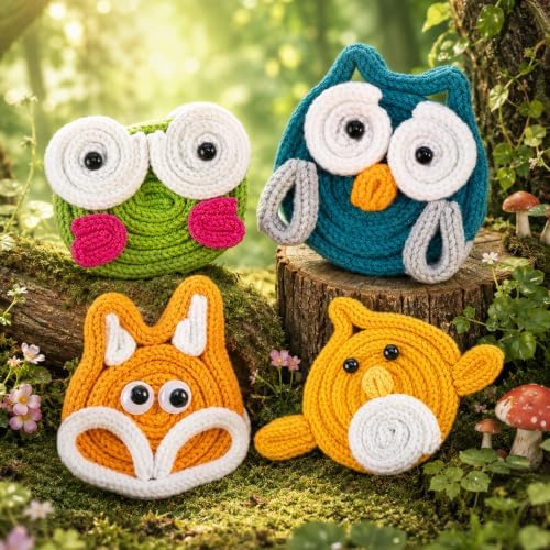 4 Pcs iCord Animals Knitting Kit, Complete Yarn & Aluminum Craft Wire Set - Image 5