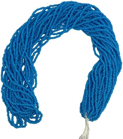 11/0 Glass Seed Beads, 12 String Hanks, Small Craft Beads, 2 mm (Dark Blue) by Unknown