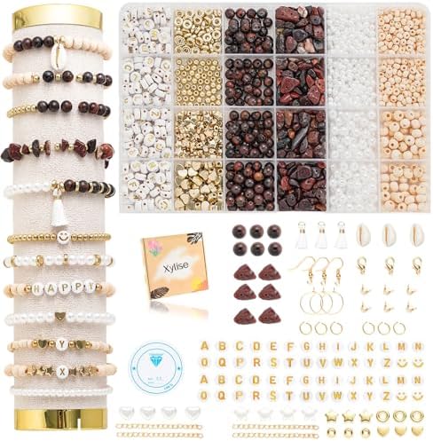 Xylise Jewelry Making Supplies Kit Natural Stone Beads for Irregular Natural Stone with for DIY Craft Bracelet Necklace Earrings for Adults(Red) by Unknown